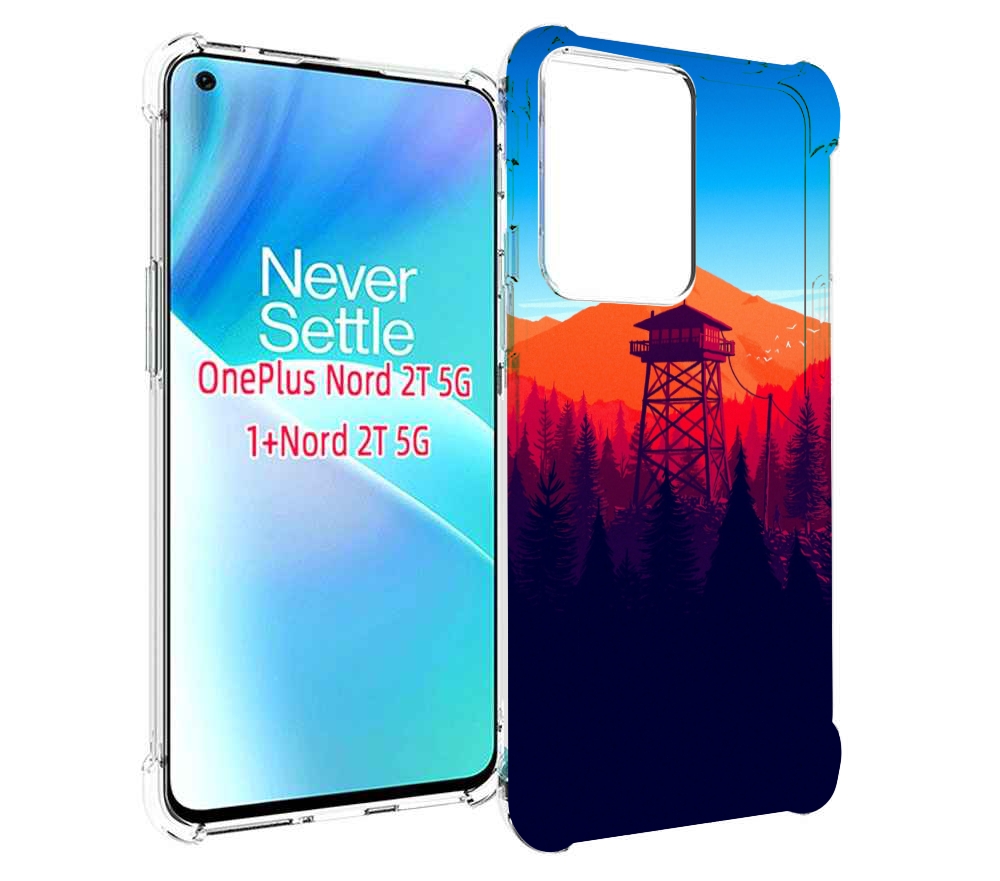 

Чехол MyPads лес с оранжевыми горами для OnePlus Nord 2T, Прозрачный, Tocco