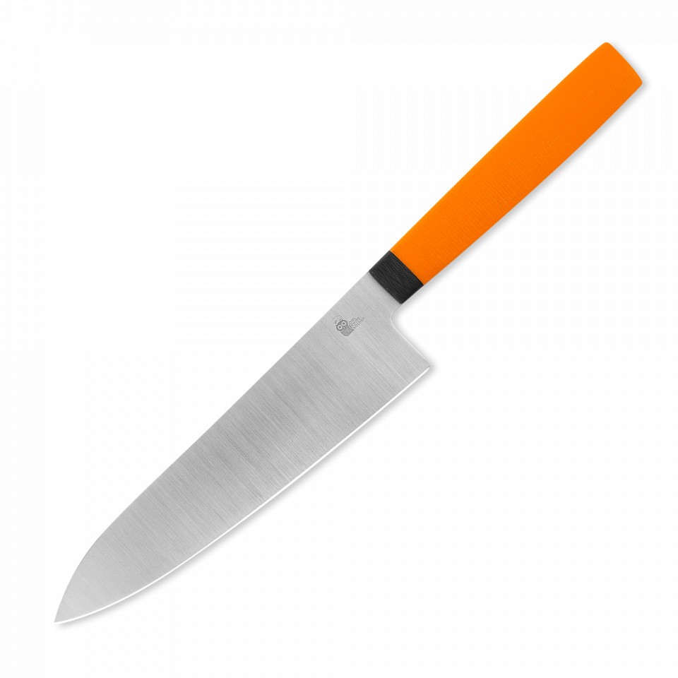 

Нож поварской кухонный шеф CH160,OWL KNIFE, Orange, 16 см, сталь N690, CH160
