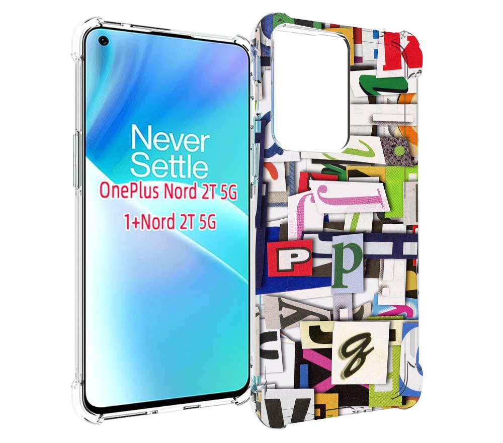 

Чехол MyPads ломанные-буквы для OnePlus Nord 2T, Прозрачный, Tocco