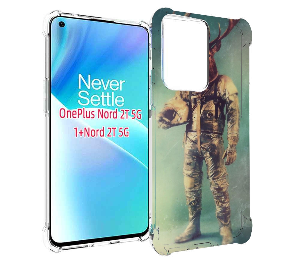 

Чехол MyPads лось космонавт для OnePlus Nord 2T, Прозрачный, Tocco