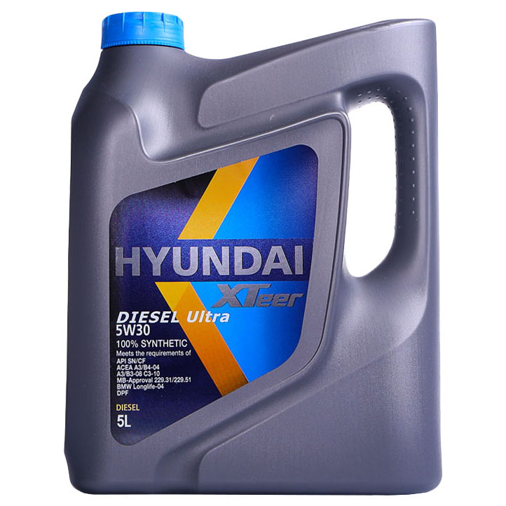 Hyundai xteer diesel ultra 5W30 5l_масло моторн. синт. api sn/cf, acea a3/b3/b4, dexos