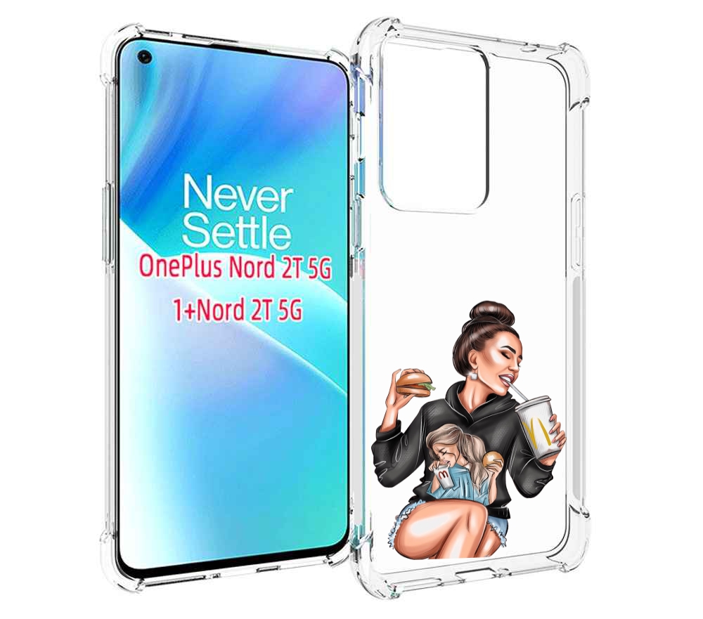 

Чехол MyPads любительница-макдональдс женский для OnePlus Nord 2T, Прозрачный, Tocco