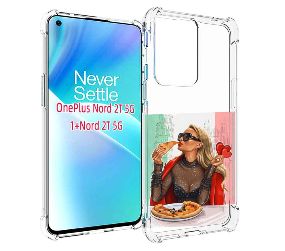 

Чехол MyPads любительница-пиццы женский для OnePlus Nord 2T, Прозрачный, Tocco