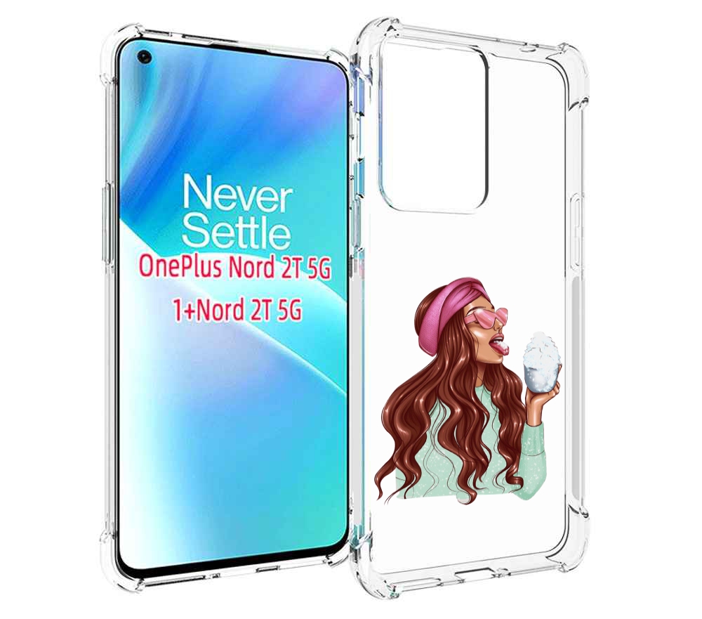 

Чехол MyPads любительница-снега женский для OnePlus Nord 2T, Прозрачный, Tocco