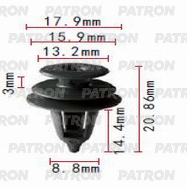 

Клипса пластмассовая PATRON p370982, Клипса пластмассовая PATRON p370982 PATRON p370982