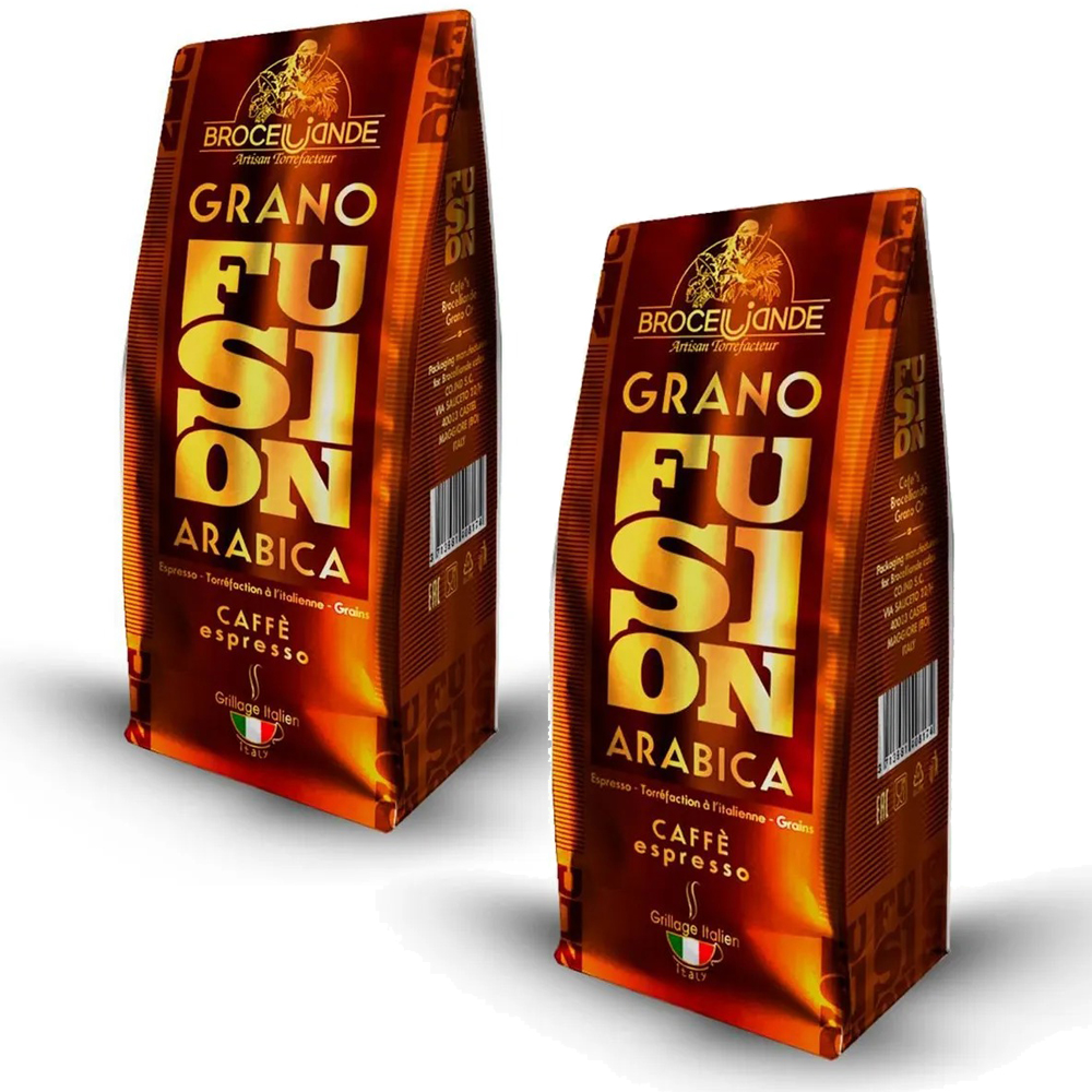 Кофе в зернах Broceliande Grano Fusion, 1 кг х 2 шт