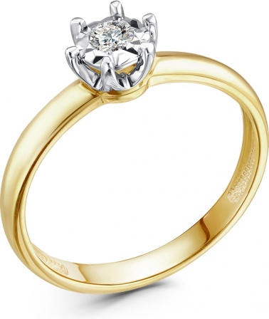 

Кольцо из желтого золота с бриллиантом р. 17 Klondike 01-02054-06-001-02-01, 01-02054-06-001-02-01