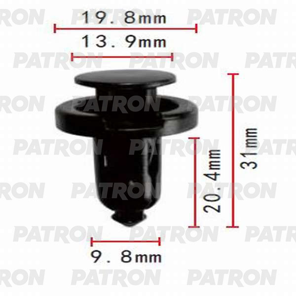 Клипса Автомобильная PATRON P370093 600005190032