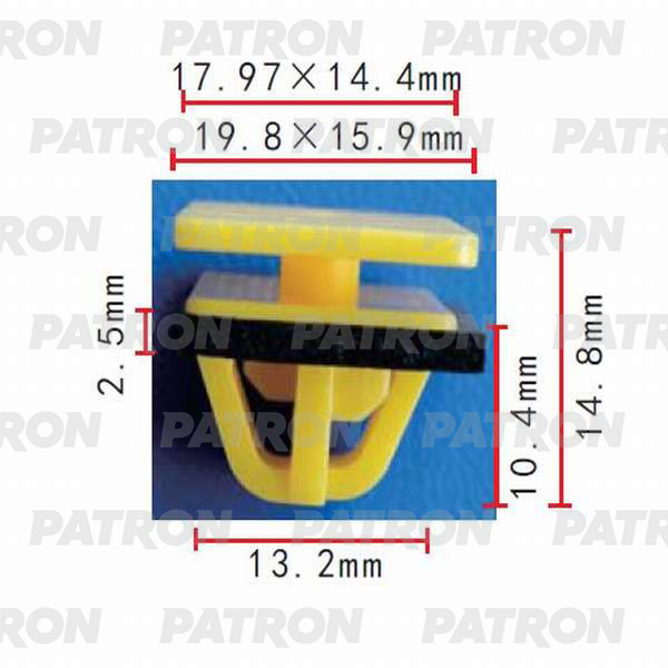 

Клипса пластмассовая PATRON p370424, Клипса пластмассовая PATRON p370424 PATRON p370424