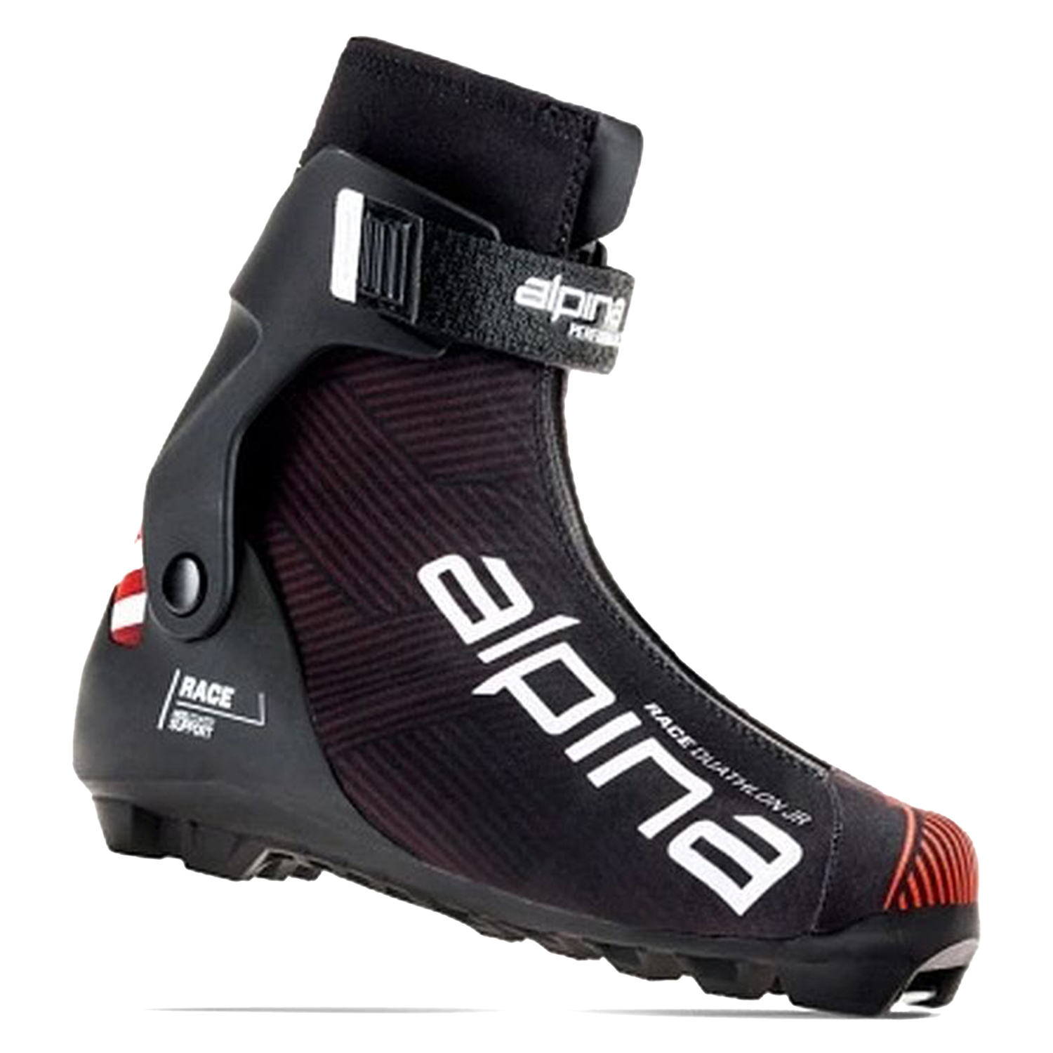 

Лыжные ботинки Alpina. Race Du Jr Red/Black/White (EUR:37) 2023-24, Черный, Race du jr