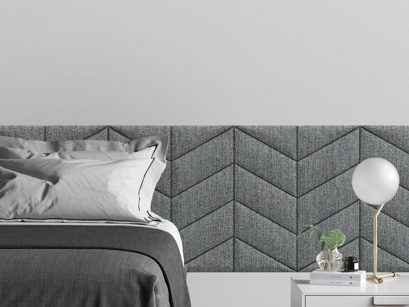 

Мягкое изголовье кровати Cotton Moondust Grey 30х30PL см 2 шт., Серый