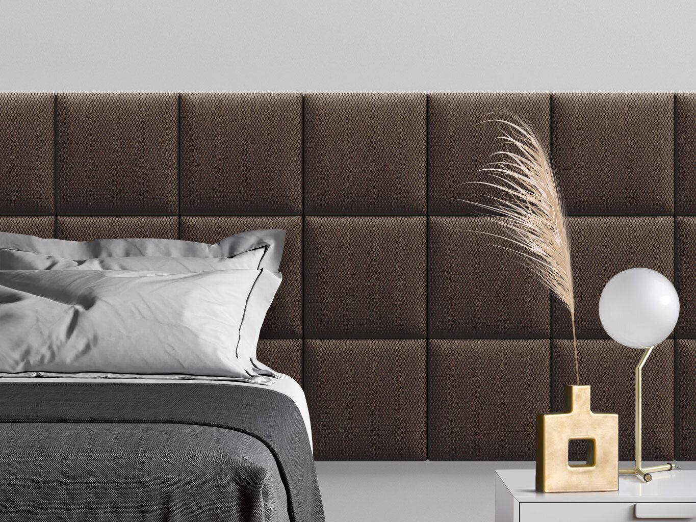 

Мягкое изголовье кровати Cabrio Brown 30х30 см 4 шт., Коричневый