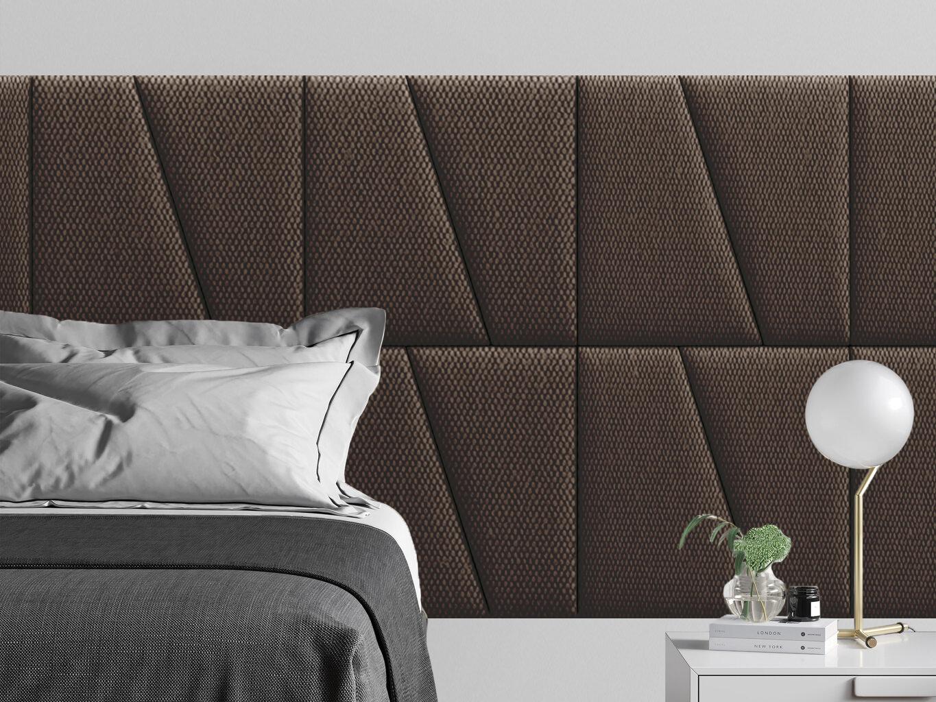 

Мягкое изголовье кровати Cabrio Brown 50х50DL см 2 шт., Коричневый