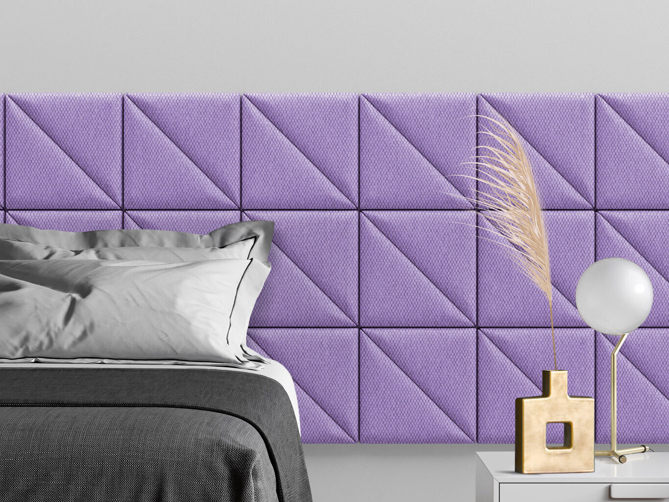 

Мягкое изголовье кровати Cabrio Violet 30х30TPL см 2 шт., Фиолетовый