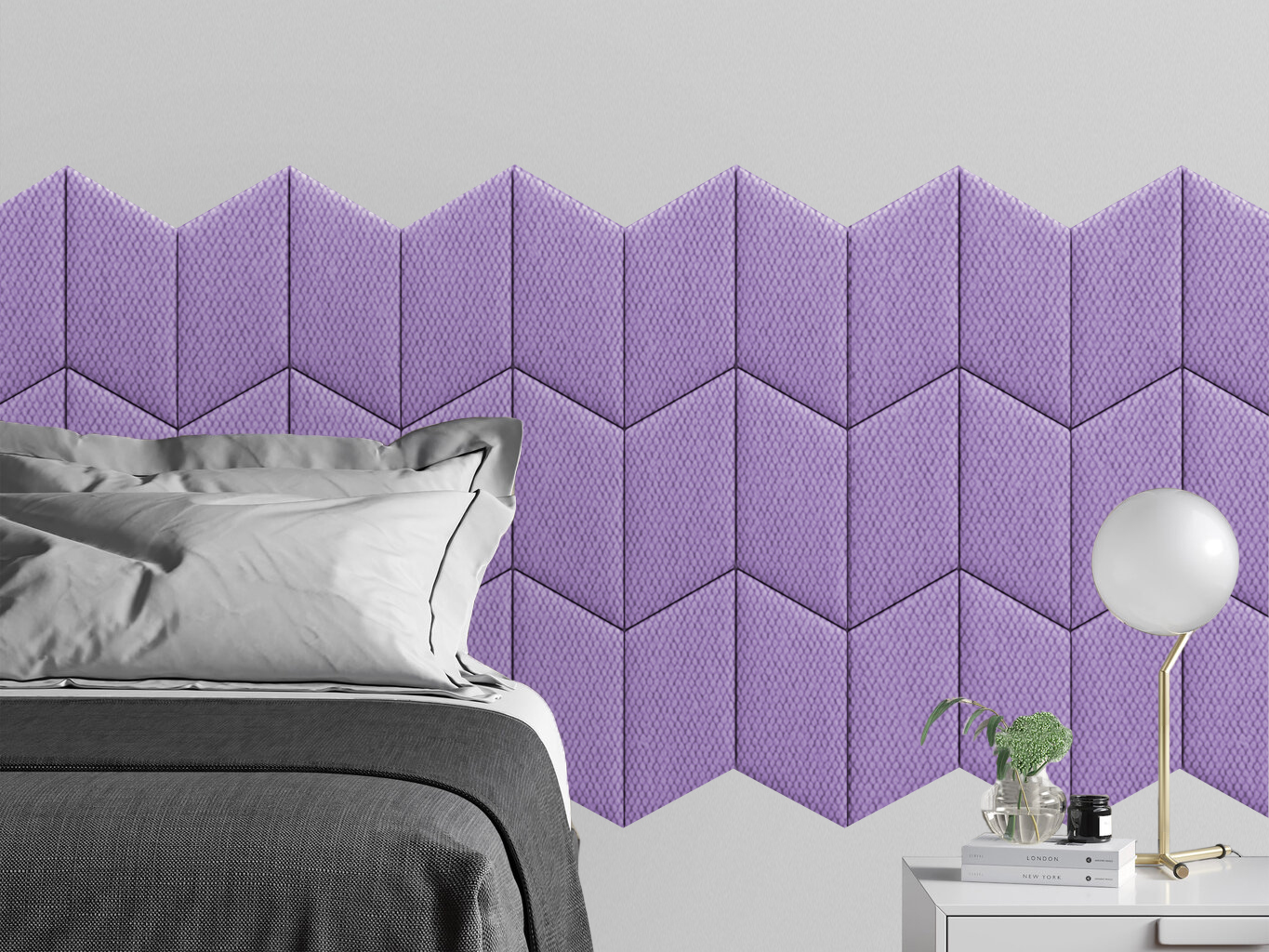 

Мягкое изголовье кровати Cabrio Violet 30х45PL см 2 шт., Фиолетовый