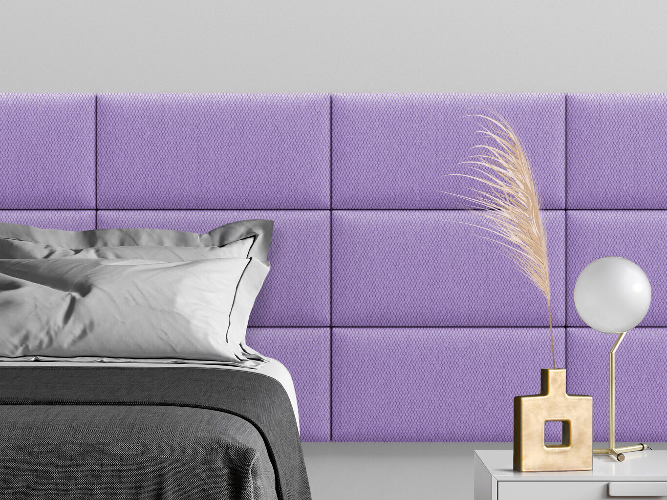 

Мягкое изголовье кровати Cabrio Violet 30х60 см 4 шт., Фиолетовый