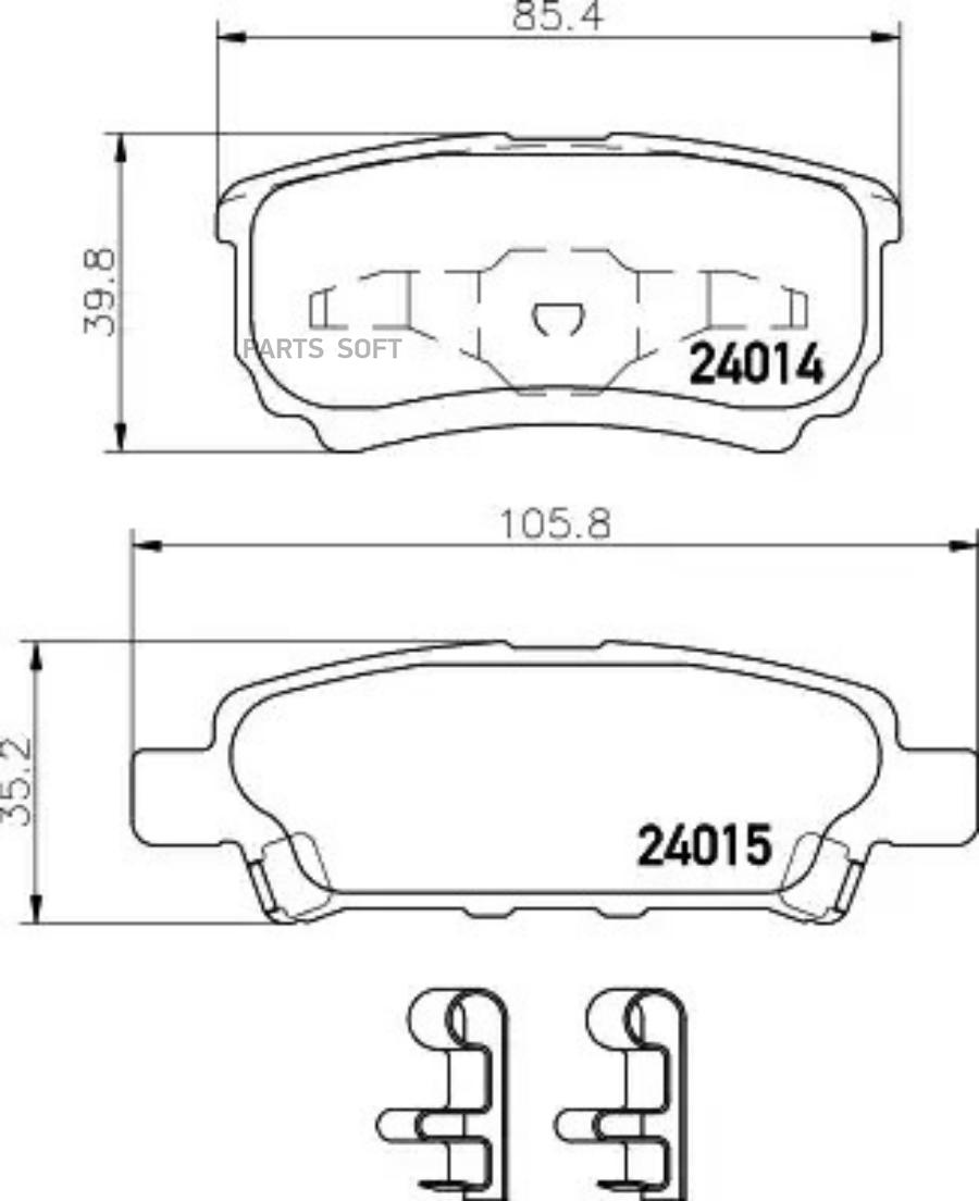 

Колодки дисковые задние mitsubishi outlander 2.0mpi/2.4i 03> Np3011