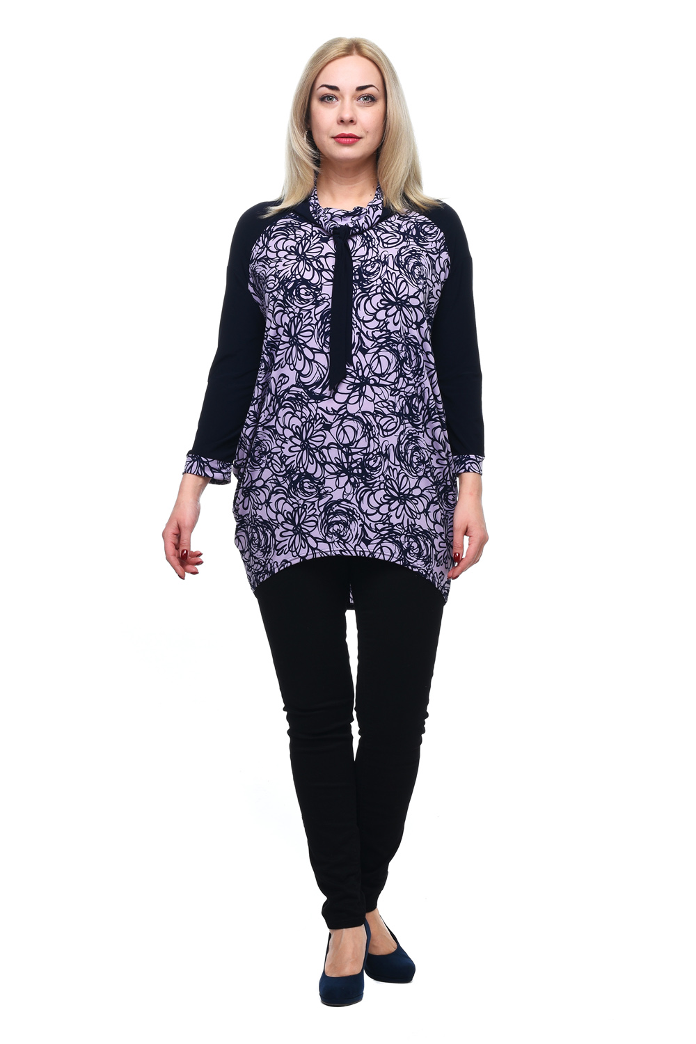 

Туника женская OLSI 1806025 фиолетовая 64 RU, 1806025