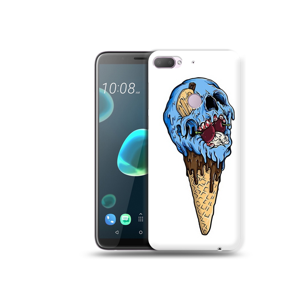 

Чехол MyPads Tocco для HTC Desire 12 Plus мороженное череп, Прозрачный, Tocco