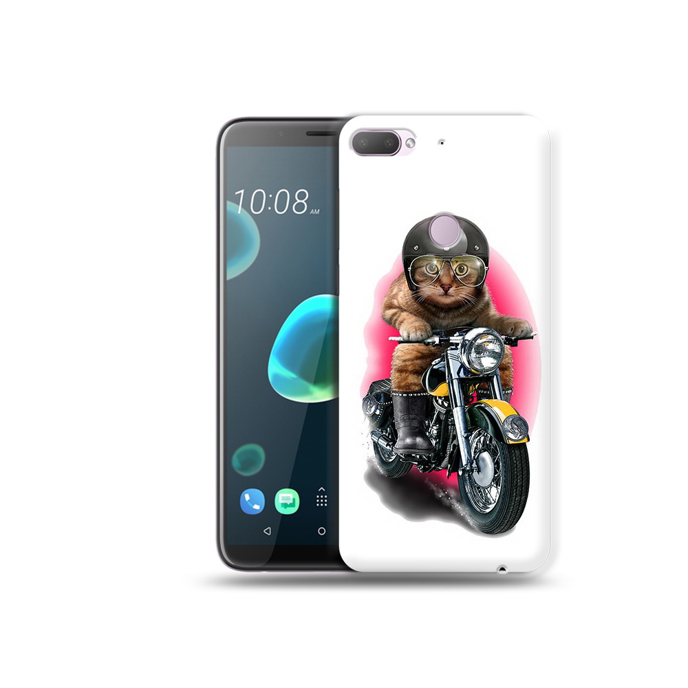 

Чехол MyPads Tocco для HTC Desire 12 Plus мото-кот, Прозрачный, Tocco