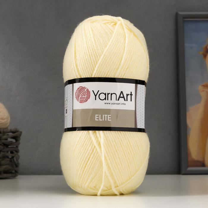 

Пряжа YarnArt Elite, 100% акрил, 300 м/100 гр, (226 сливочный)