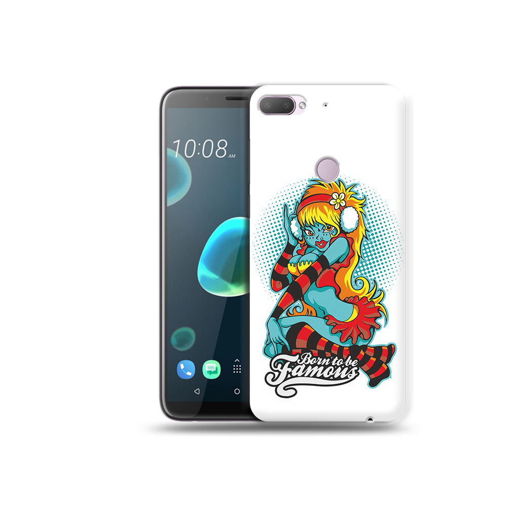 

Чехол MyPads Tocco для HTC Desire 12 Plus нарисованная девушка в наушниках, Прозрачный, Tocco