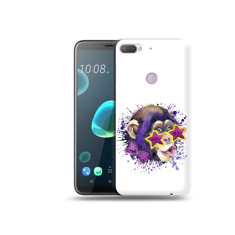

Чехол MyPads Tocco для HTC Desire 12 Plus обезьяна в очках, Прозрачный, Tocco