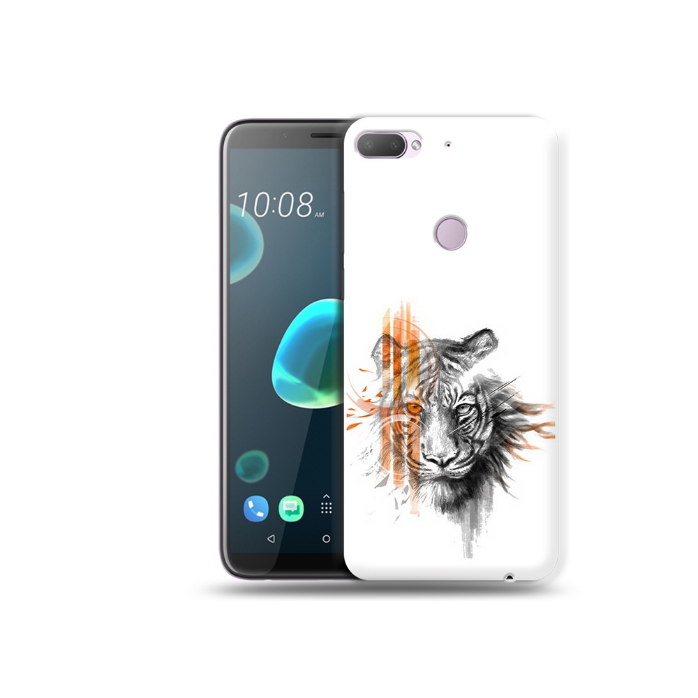 

Чехол MyPads Tocco для HTC Desire 12 Plus огненный тигр, Прозрачный, Tocco