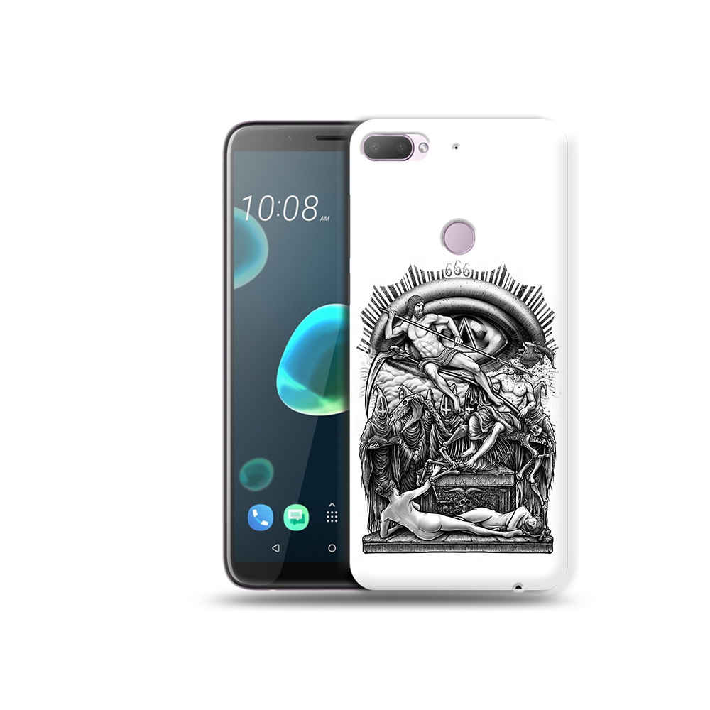 

Чехол MyPads Tocco для HTC Desire 12 Plus оракул черно белый, Прозрачный, Tocco