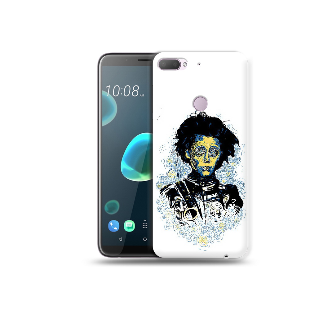 

Чехол MyPads Tocco для HTC Desire 12 Plus парень черно-белый абстракция, Прозрачный, Tocco