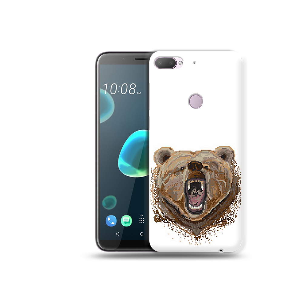 

Чехол MyPads Tocco для HTC Desire 12 Plus пиксельный медведь, Прозрачный, Tocco
