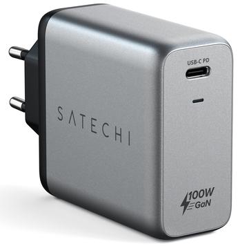 фото Сетевое зарядное устройство satechi 100w usb-c pd wall charger st-uc100wsm-eu space grey