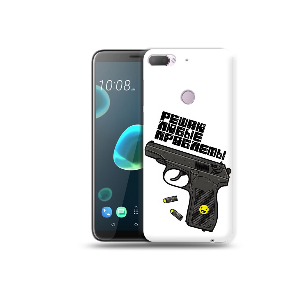 

Чехол MyPads Tocco для HTC Desire 12 Plus пистолет против проблем, Прозрачный, Tocco