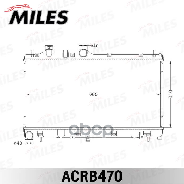 

Acrb470 Miles Радиатор Охлаждения Паяный Miles арт. ACRB470