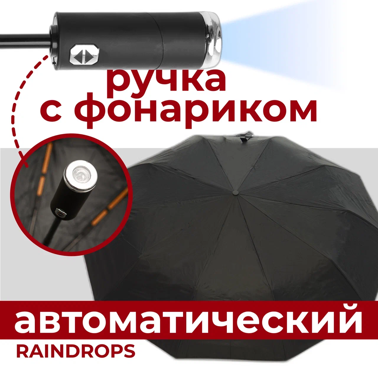 Зонт женский Raindrops RDH05733151 черный