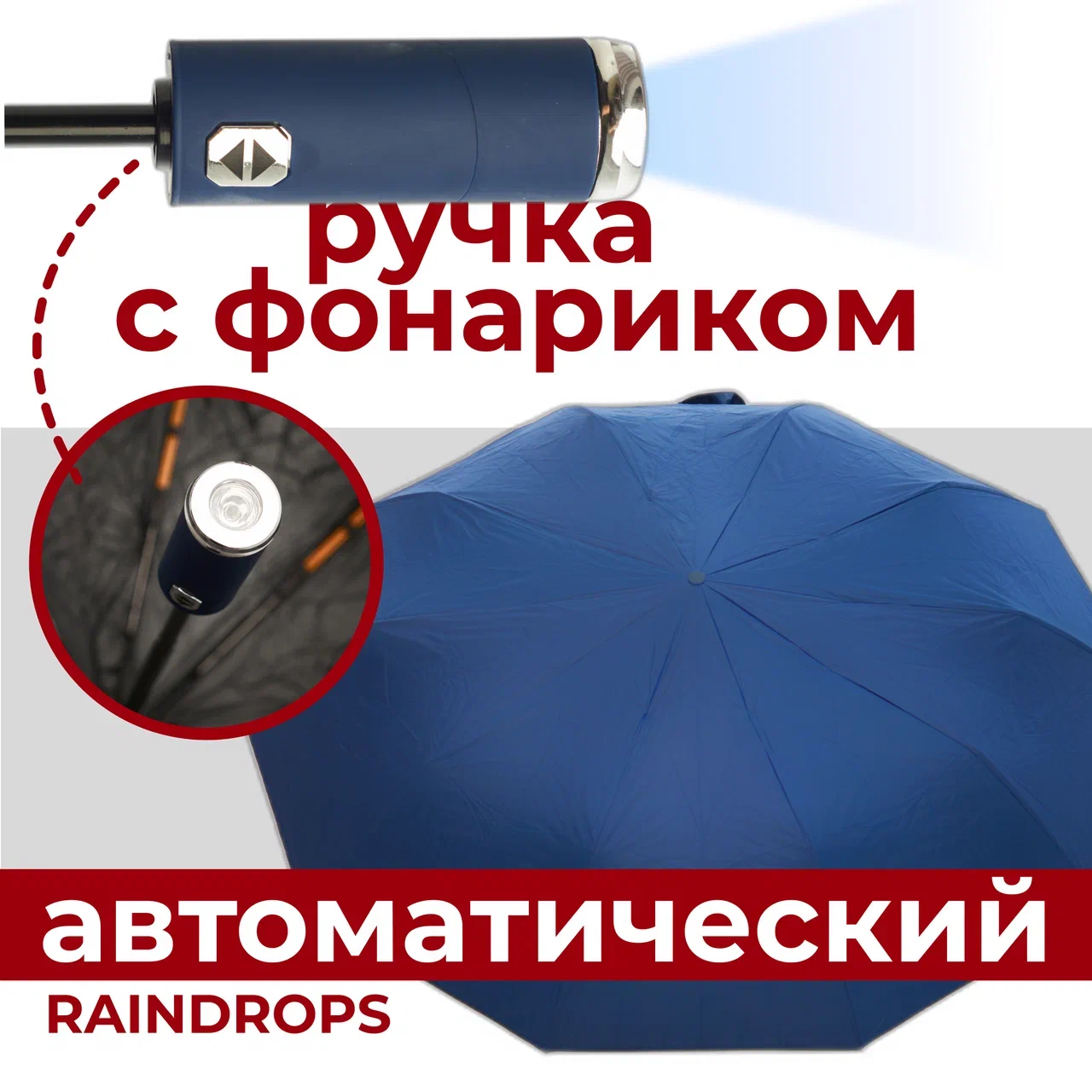 Зонт женский Raindrops RDH05733151 синий