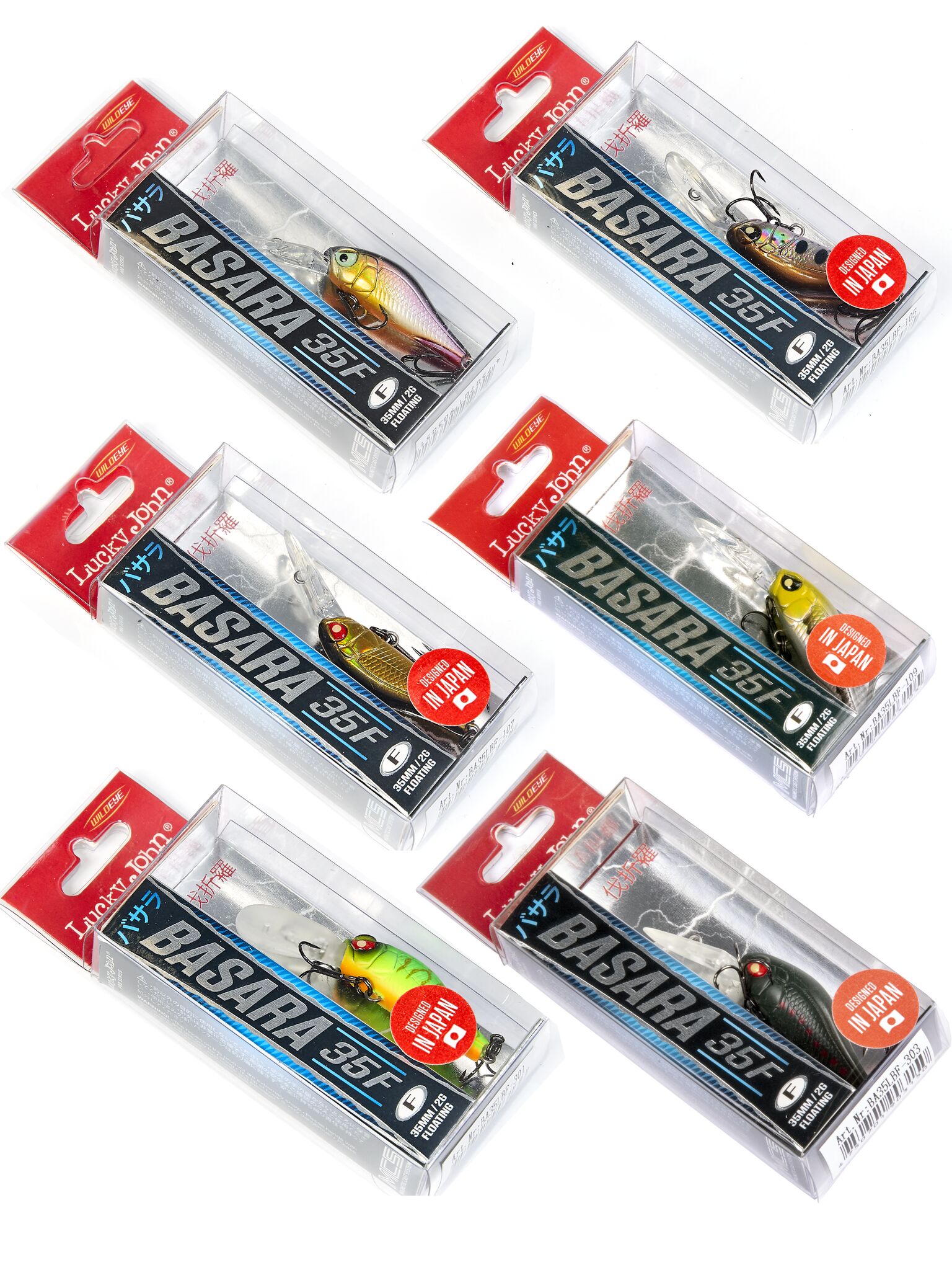 

Воблеры плав. LJ Pro Series BASARA LBF 03.50/015SET 6шт. набор