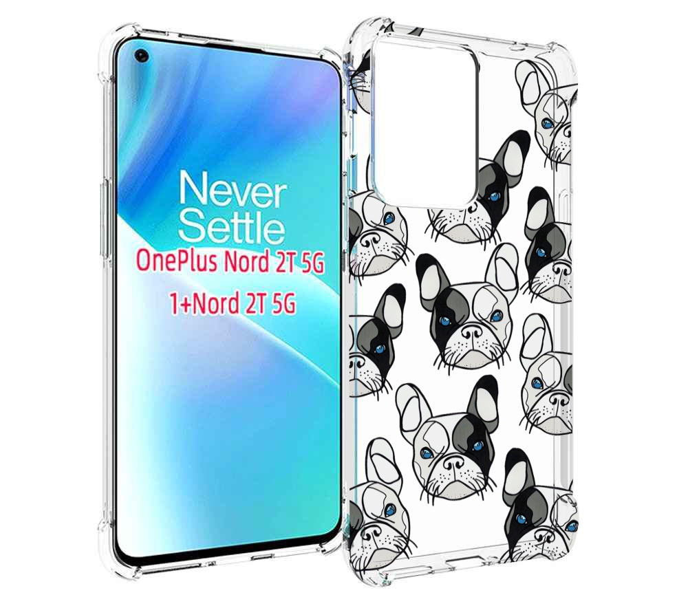 

Чехол MyPads мини-собачки-черно-белый для OnePlus Nord 2T, Прозрачный, Tocco