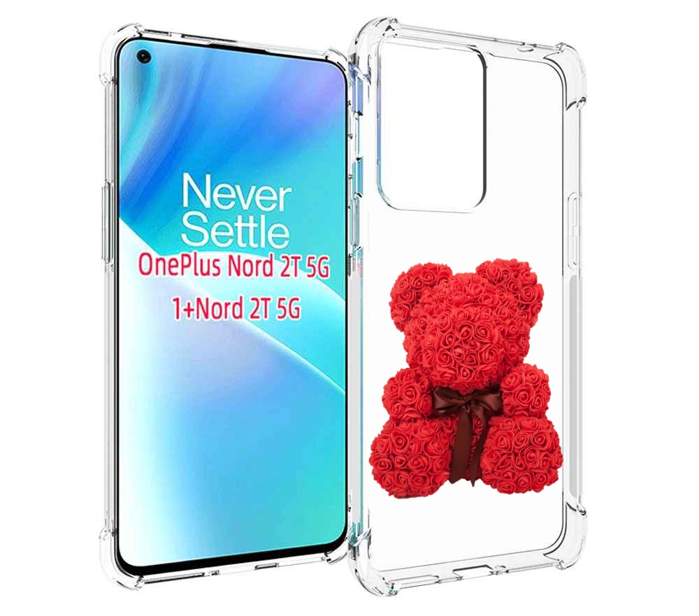 

Чехол MyPads мишка-из-розочек для OnePlus Nord 2T, Прозрачный, Tocco