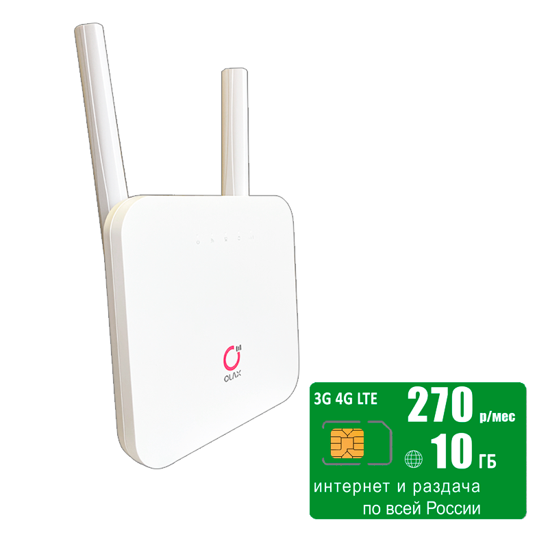 

WiFi роутер AX6 (komplekt-olaxAX6-mega10gb-SG-sb), AX6