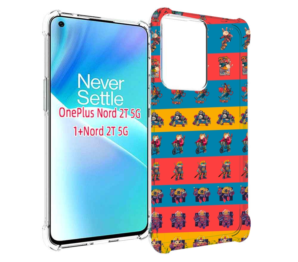 

Чехол MyPads много стикеров для OnePlus Nord 2T, Прозрачный, Tocco