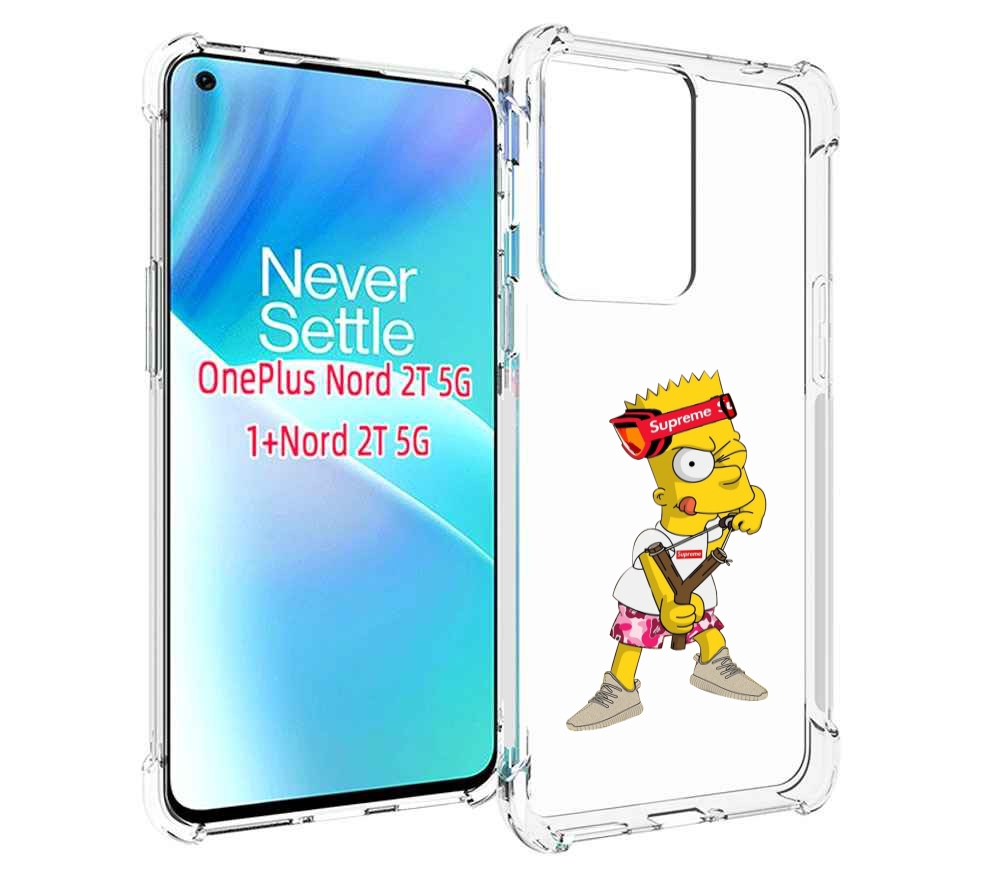 

Чехол MyPads модный-барт-симпсон для OnePlus Nord 2T, Прозрачный, Tocco