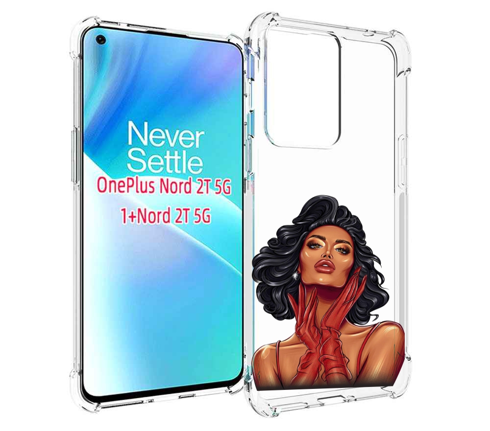 

Чехол MyPads мулатка-в-перчатках женский для OnePlus Nord 2T, Прозрачный, Tocco
