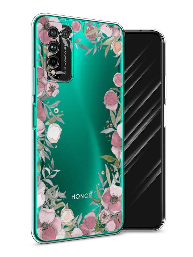 

Чехол Awog на Honor 10X Lite "Розовая цветочная рамка", Розовый;зеленый, 6104650-8