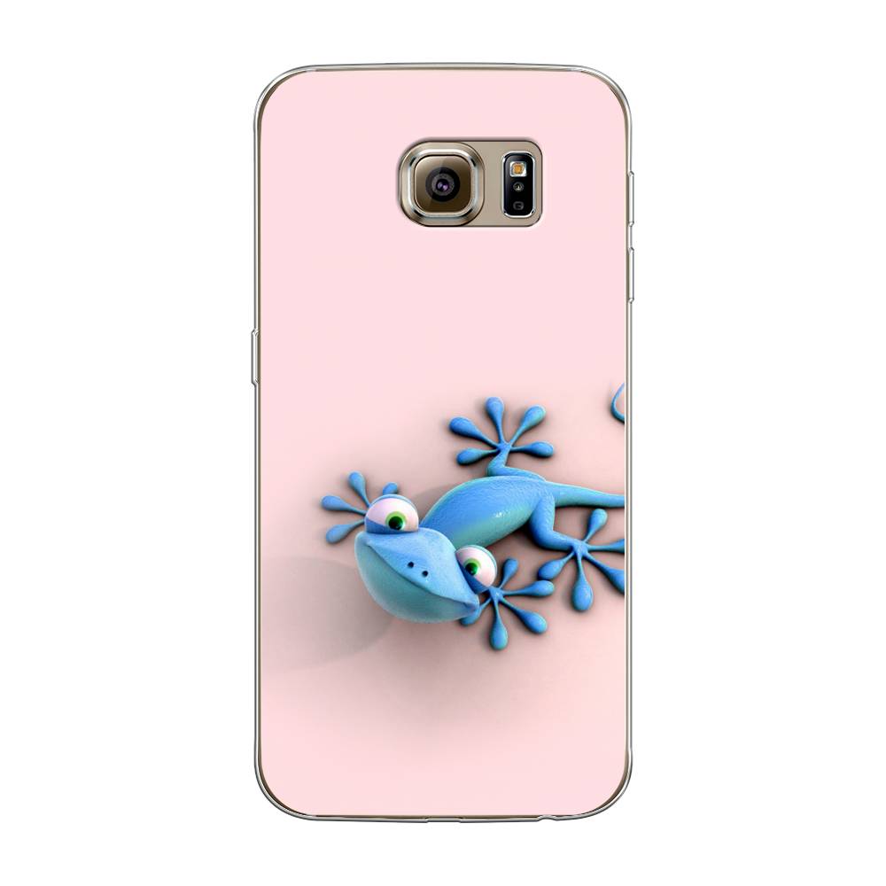 

Чехол Awog на Samsung Galaxy S6 "Голубая ящерка", Розовый;голубой;белый, 24350-2
