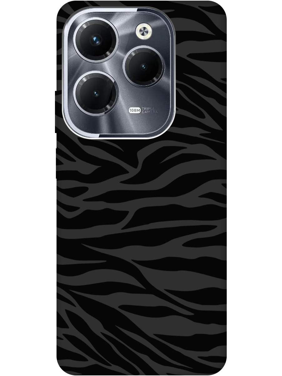 

Силиконовый чехол на Infinix Hot 40 / Hot 40 Pro с рисунком "Зебра" Soft Touch черный, 20011887