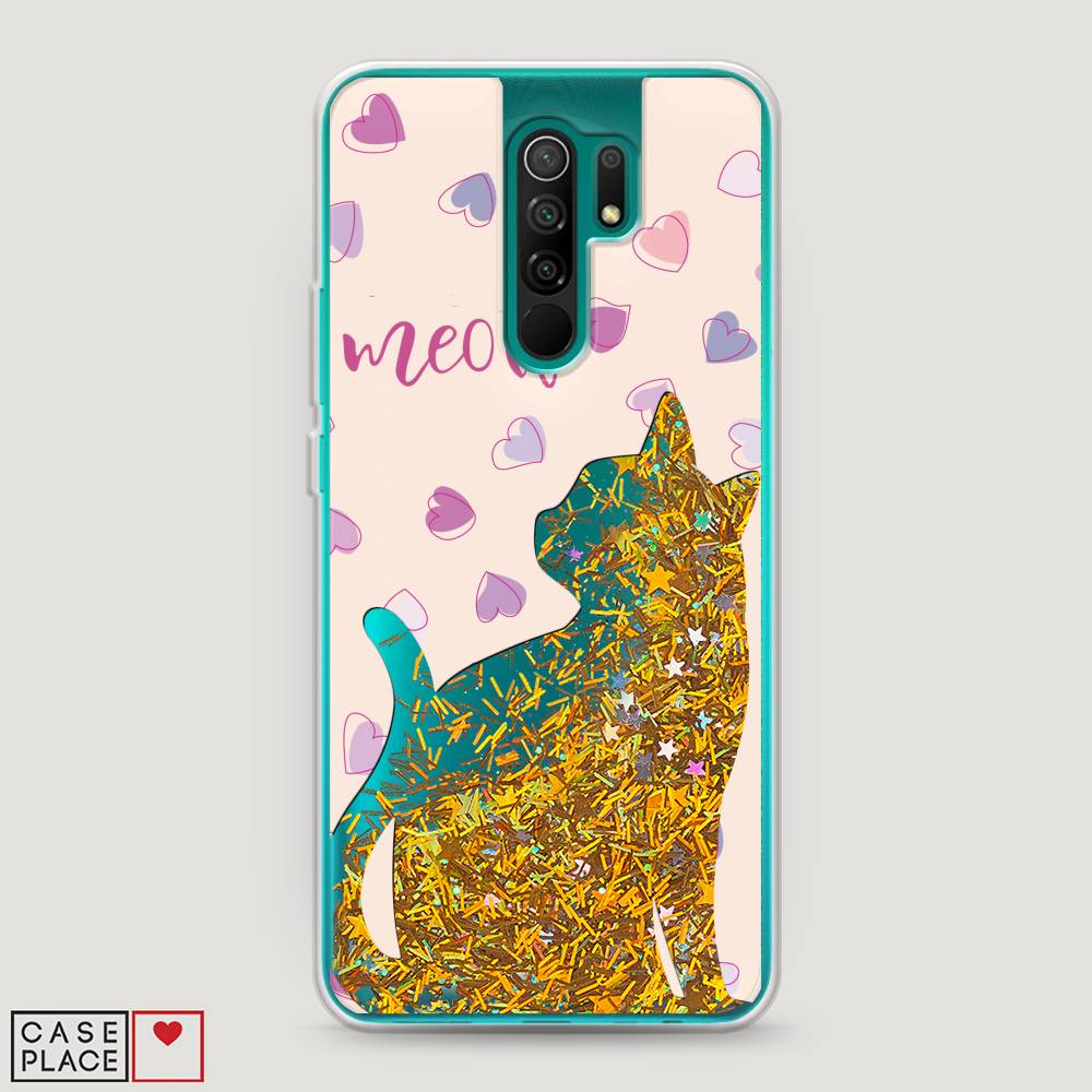 

Жидкий чехол с блестками "Прозрачный кот" на Xiaomi Redmi 9, 38390-1