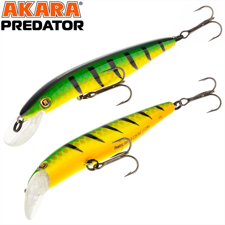 

Воблер Akara Predator 85F 8 гр 2/7 oz 3,4 in A11, Разноцветный, Predator