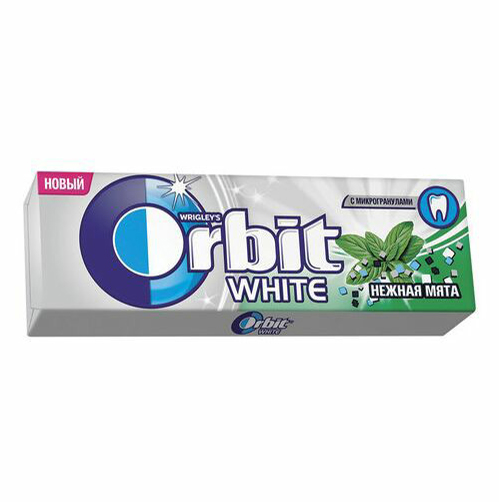 Жевательная резинка Orbit White Нежная мята без сахара 13,6 г