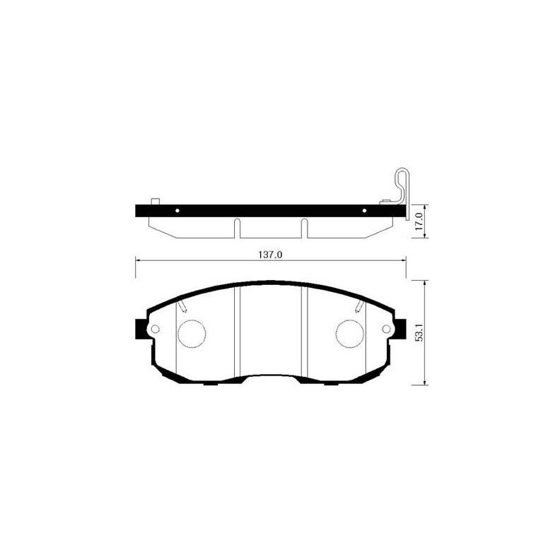 

Тормозные колодки HSB дисковые HP3001